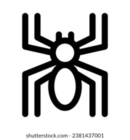 icono del vector de araña sobre fondo blanco