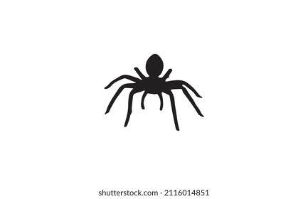 diseño de ilustración vectorial de araña en blanco y negro