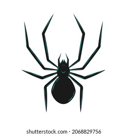 Spider vector illustration image.
insect silhouette.