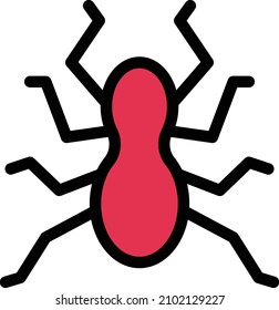 spider Vector illustration on a transparent background. Premium quality symbols. Stroke vector icon for concept and graphic design.