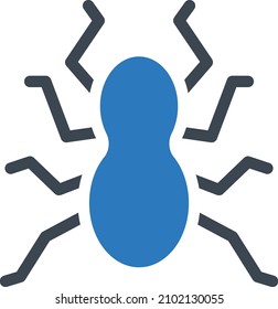 spider Vector illustration on a transparent background. Premium quality symbols. Glyphs  vector icon for concept and graphic design.