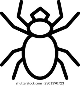 spider  Vector illustration on a transparent background. Premium quality symmbols. Thin line vector icons for concept and graphic design.