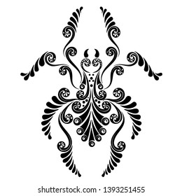 Spider vector illustration. Tattoo style graphic image