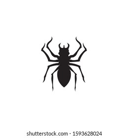 Spider vector and insect animal design logo