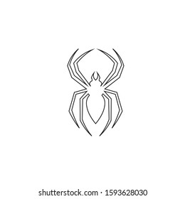 Spider vector and insect animal design logo