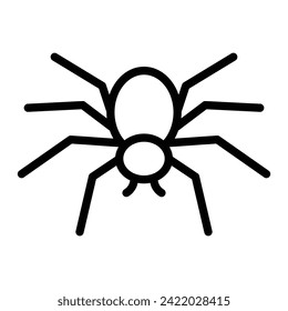 Spider Vector Line Icon Design