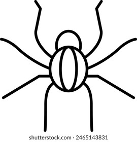Spider Vector Line Icon Design