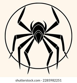 Spider vector for logo or icon, drawing Elegant minimalist style,abstract style Illustration