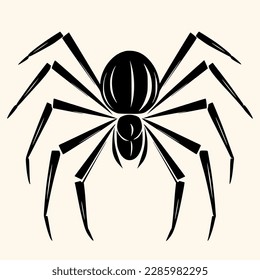 Spider vector for logo or icon, drawing Elegant minimalist style,abstract style Illustration