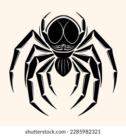 Vector de araña para logotipo o icono, dibujo Estilo minimalista elegante,Estilo abstracto Ilustración
