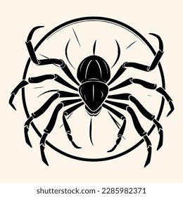 Spider vector for logo or icon, drawing Elegant minimalist style,abstract style Illustration