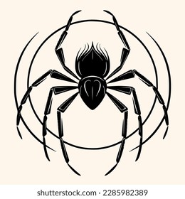 Spider vector for logo or icon, drawing Elegant minimalist style,abstract style Illustration