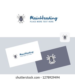 Spider vector logotype with business card template. Elegant corporate identity. - Vector