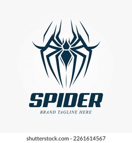 Spider vector minimal brand logotype 
