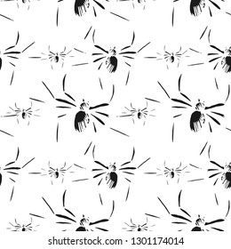 spider vector seamless pattern