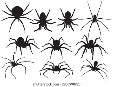 Spider vector stickers for halloween