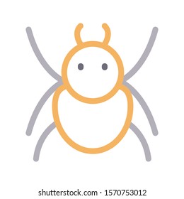 spider vector thin line icon 