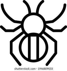 spider vector thin line icon