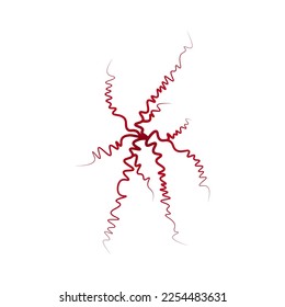 Diseño de icono de símbolo vectorial de la vena de araña. Ilustración vectorial aislada en fondo blanco. 