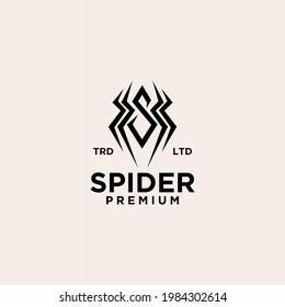 spider vintage logo icon illustration Premium Vector