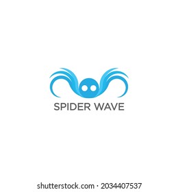 spider wave logo  upside down girl face illustration 