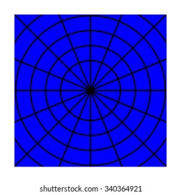 Spider web background - black on blue - vector