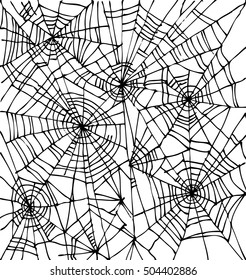 Spider web background for Halloween