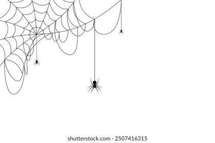 Spinnennetzhintergrund, Halloween-Konzept