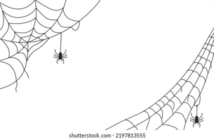 spider web background for hallowen design. spider web line art