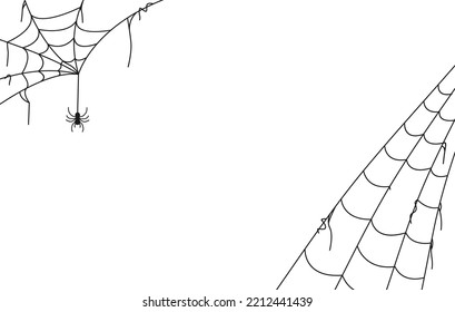 spider web background for hallowen design template. spider web line art 