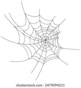 spider web background for hallowen design. spider web line art