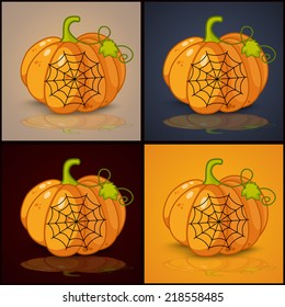 spider web and background for pumpkins for Halloween