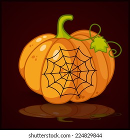 spider web and background for pumpkins for Halloween