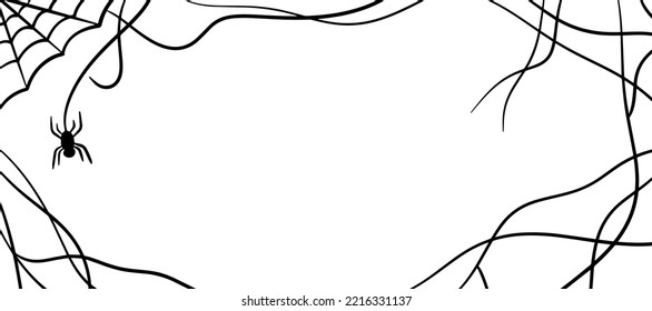 Spider web banner background design.
