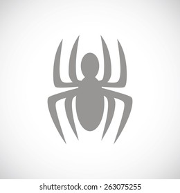 Spider web black icon on a white background. Vector symbol