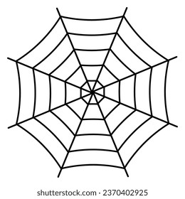 Spider Web Black Silhouette Icon