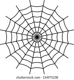 Spider Web - Black Vector