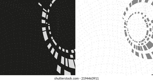 spider web black, white, abstract vector background set