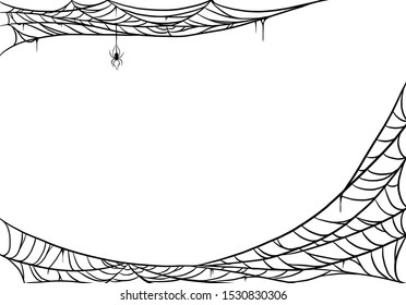 Spider web for cards and background for Halloween