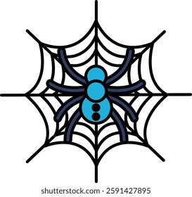 A spider web with a spider in the center