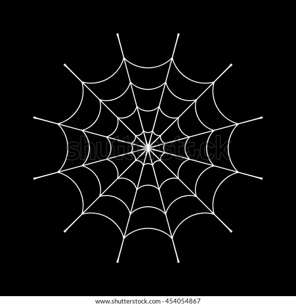 Spider Web Clip White Cobweb Element Stock Vector (Royalty Free) 454054867