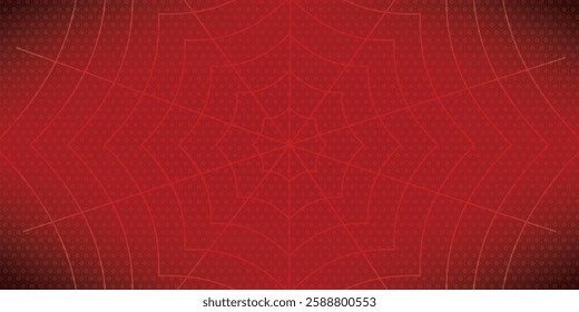 Spider web. Cobweb on Red background. Vector illustration