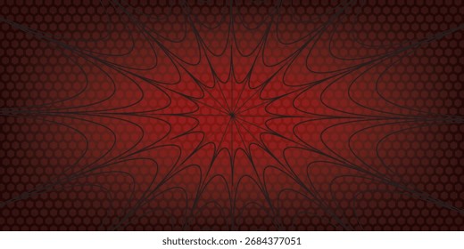 Teia de aranha. Cobweb no fundo vermelho. Ilustração vetorial	