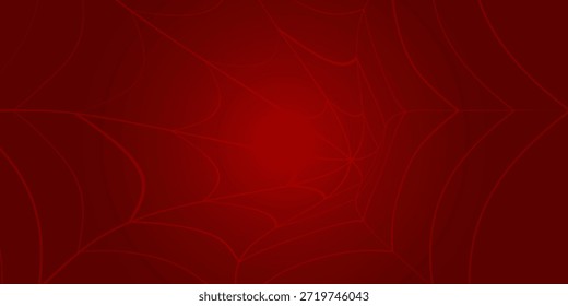 Web de la araña. Cobweb sobre fondo rojo Ilustración vectorial eps 10.
