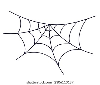 Spider web cobweb spiderweb isolated on white background. Vector graphic design element illustration