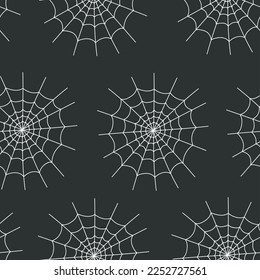 Spider web cobweb spiderweb concepto de fondo de patrón sin fisuras. Ilustración de elementos de diseño gráfico de dibujos animados