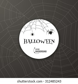Spider web or cobweb vector background for halloween.
