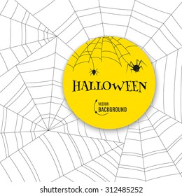Spider web or cobweb vector background for halloween.