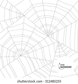 Spider web or cobweb vector background for halloween.