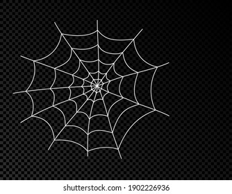 Spider Web Cobweb Vector Icon, Spiderweb Border Circle Cartoon Net Clipart